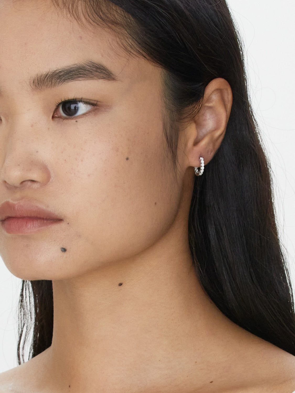 14K Lab-Grown Diamond 2mm Eternity Hoop Earrings