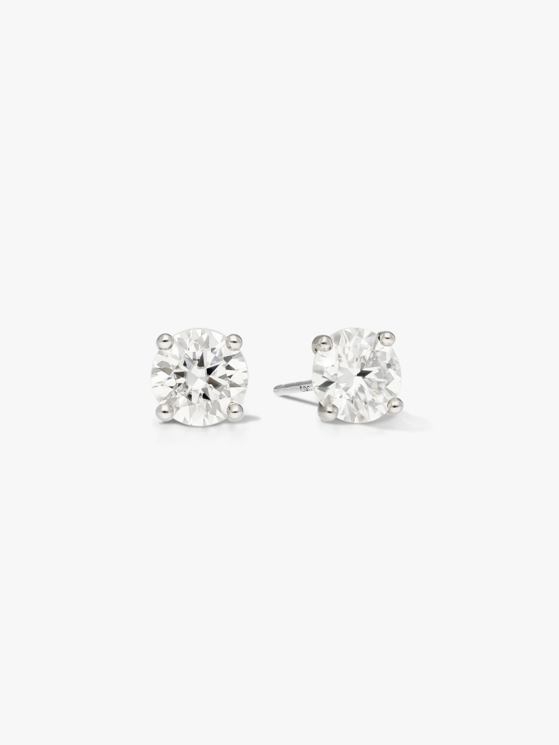 Wrapped Diamond 4 Prong Stud Earrings (2.0ct)