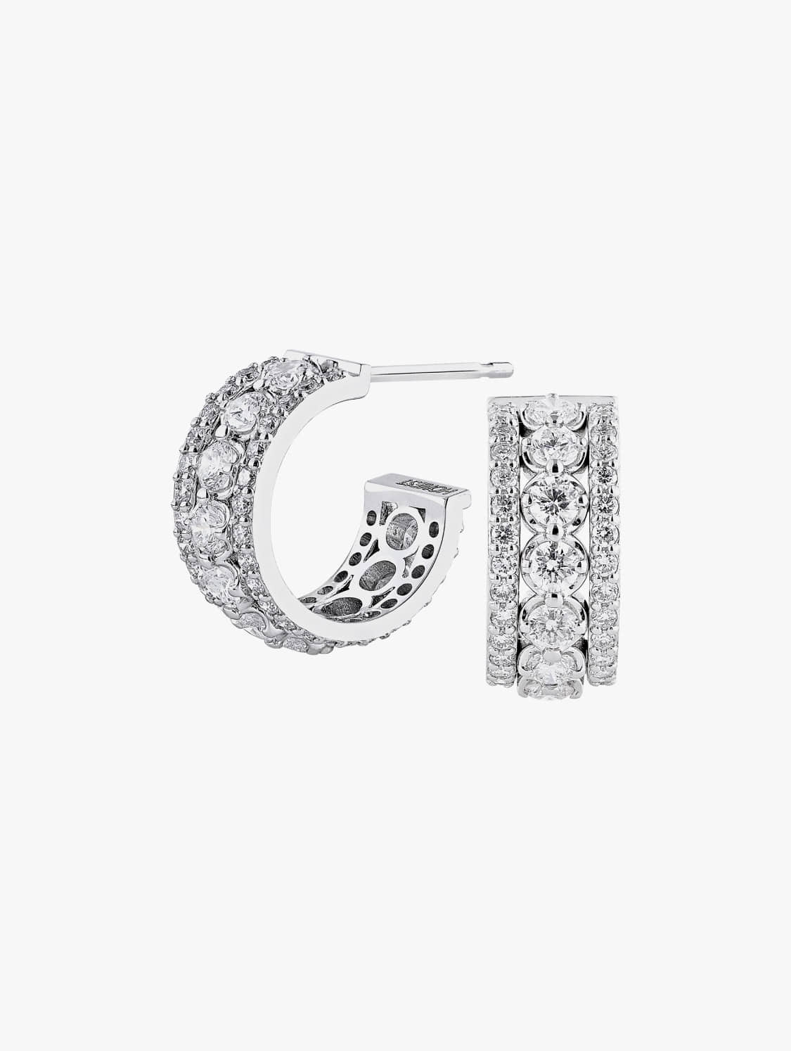 Wrapped Diamond Pave Cloud Layer Stud Earrings