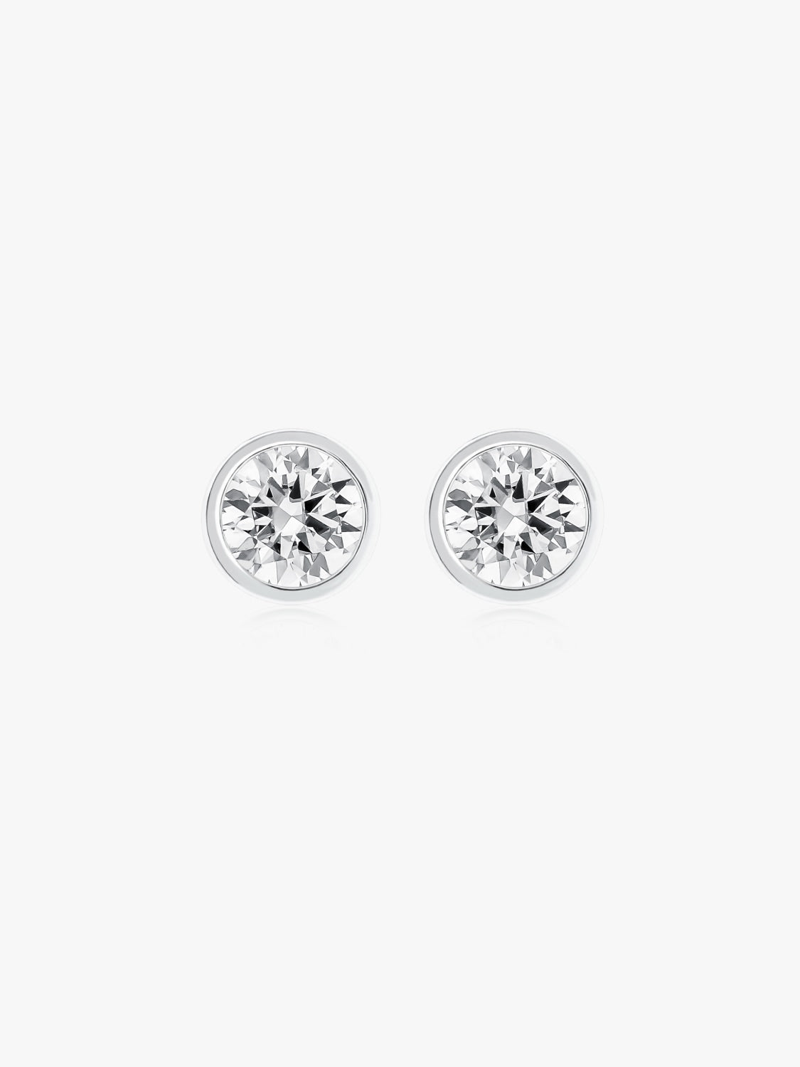 Lab Diamond Bezel Stud Earrings (0.3ct)