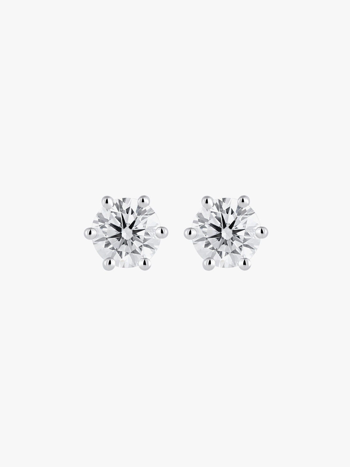 Wrapped Diamond 6 Prong Stud Earrings (0.5ct)